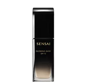 A black glass pump bottle with a pull-off cap